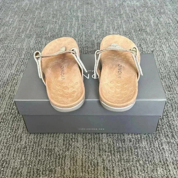 Womens Vionic Wanda Toe Post Sandal Bone Size 7.5 - Picture 5 of 6